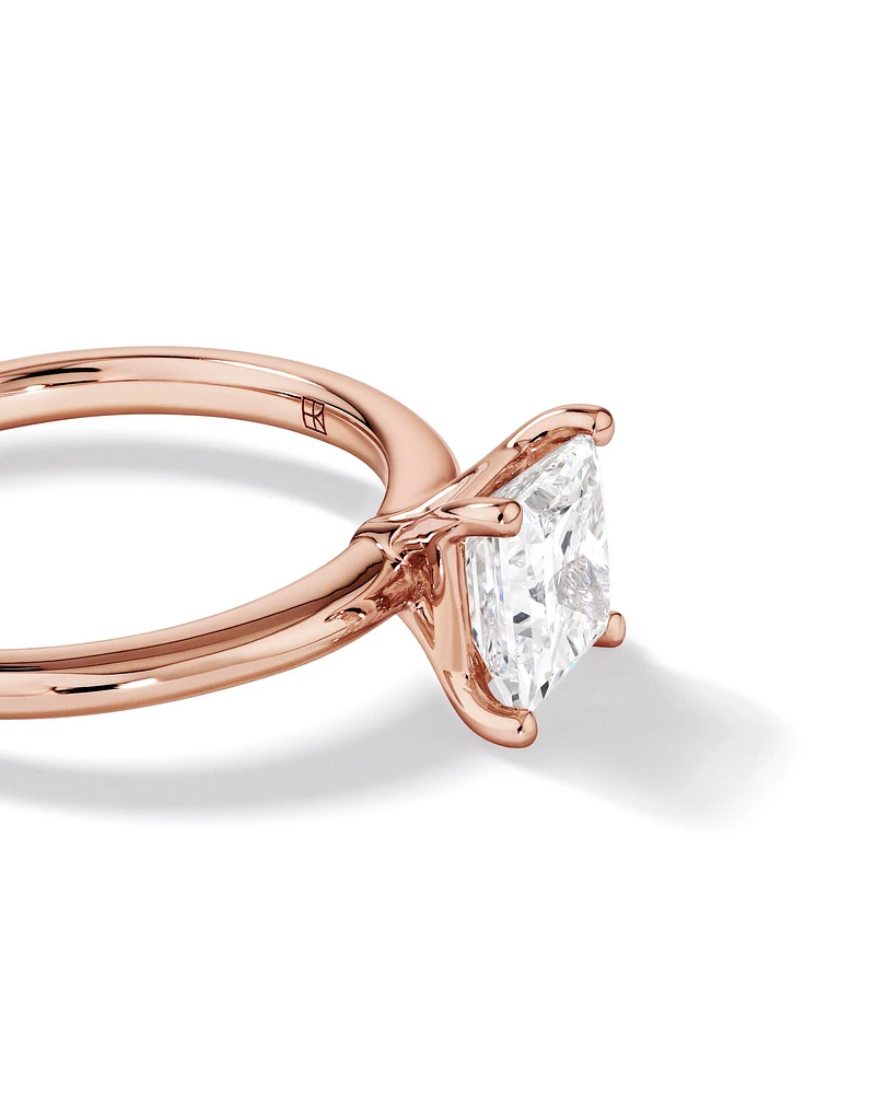 1.25 Carat TW Princess Cut Laboratory-Grown Diamond Solitaire Engagement Ring In 14kt White Gold