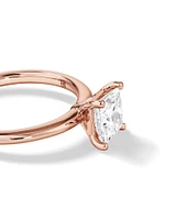 1.25 Carat TW Princess Cut Laboratory-Grown Diamond Solitaire Engagement Ring In 14kt White Gold