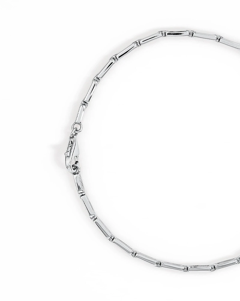 0.87 Carat TW Black Diamond Tennis and Paperclip Chain Men's Bracelet in Sterling Silver