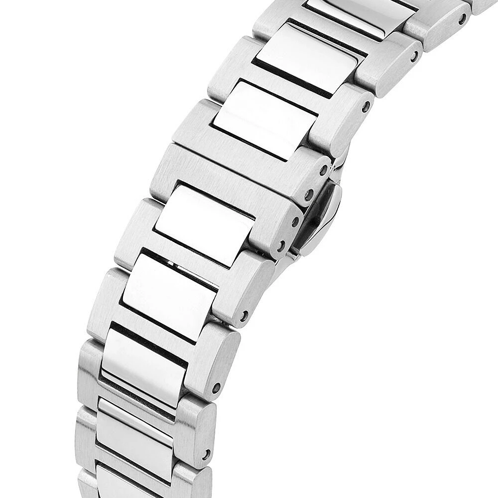 Montre pour femme avec diamants totalisant 0,40 carat en acier inoxydable