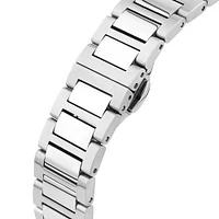 Montre pour femme avec diamants totalisant 0,40 carat en acier inoxydable