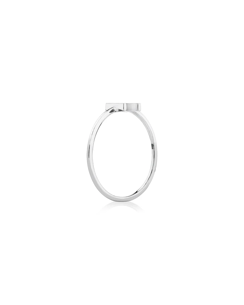 C Initial Ring in Sterling Silver