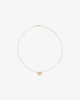 45cm (18”) Double Circle Necklace in 10kt Yellow Gold