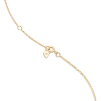 Necklace with Opal & 0.15 Carat TW of Diamonds in 10kt Yellow Gold