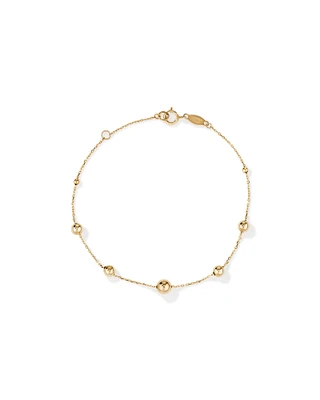 19cm (7.5") Bead Bracelet in 10kt Yellow Gold