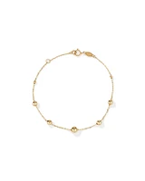 19cm (7.5") Bead Bracelet in 10kt Yellow Gold