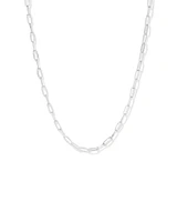 46cm (18.1”) 5.5mm-6mm Width Paperclip Chain in Sterling Silver