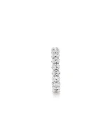 3.15 Carat TW Oval Laboratory-Grown Diamond Eternity Ring in 14kt White Gold