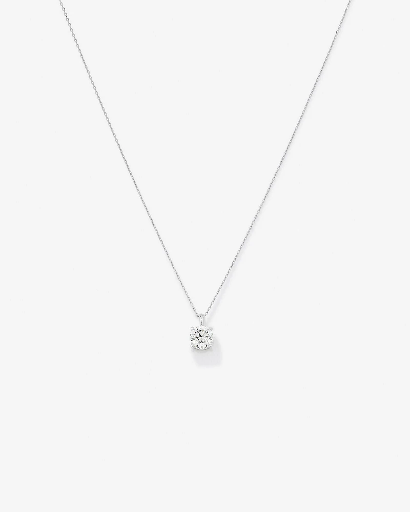 Carat TW Laboratory-Grown Diamond Solitaire Pendant in 14kt Gold