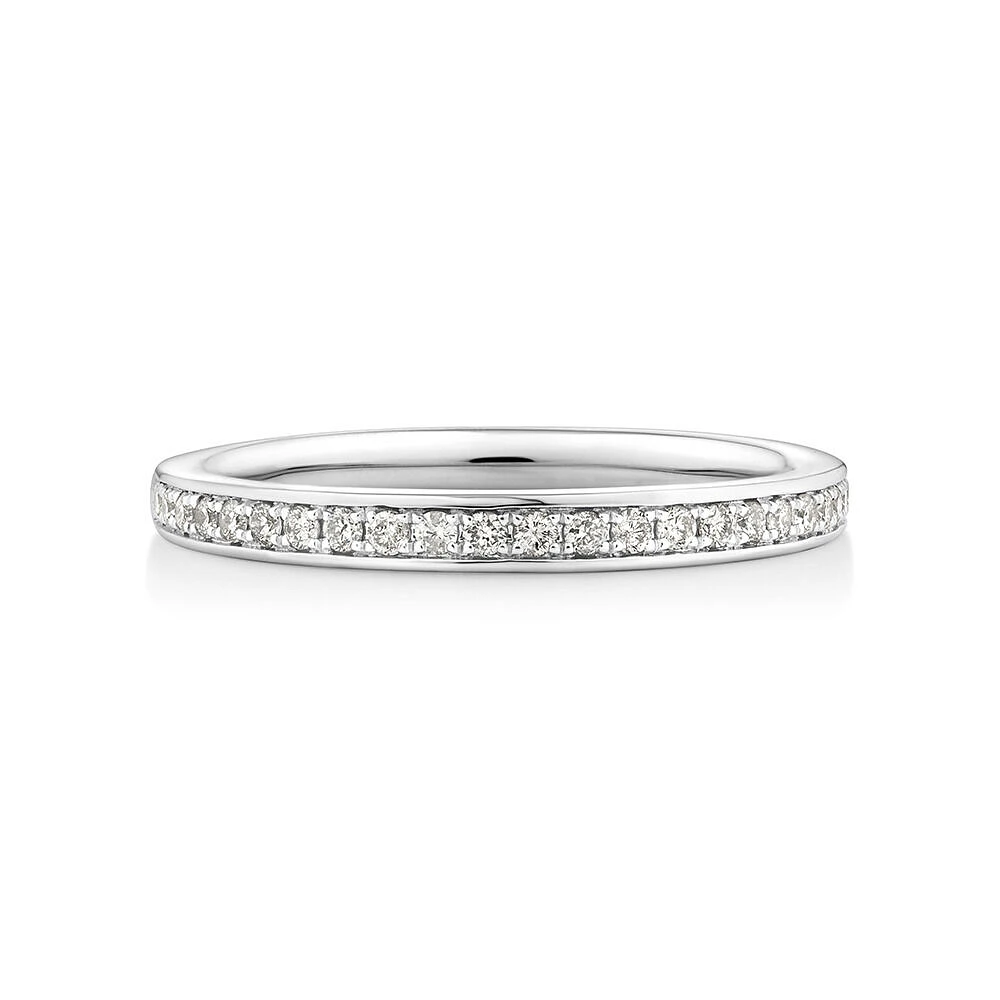 Wedding Band with 1/5 Carat TW of Diamonds in 14kt White Gold