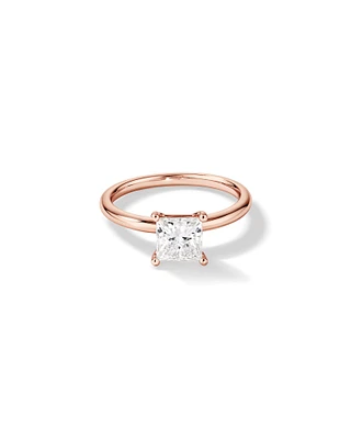 1.25 Carat TW Princess Cut Laboratory-Grown Diamond Solitaire Engagement Ring In 14kt White Gold