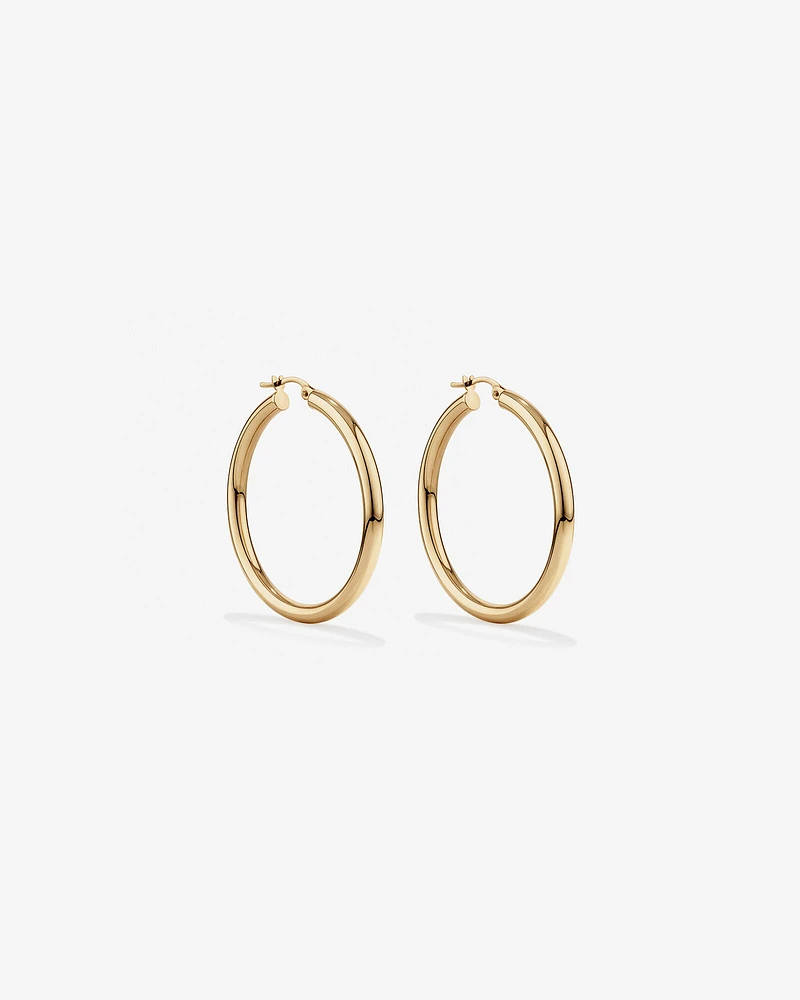 30mm Hoop Earrings in 10kt Yellow Gold