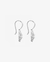 Fancy Drop Earrings with 1.49 Carat TW of Diamonds in 10kt White Gold