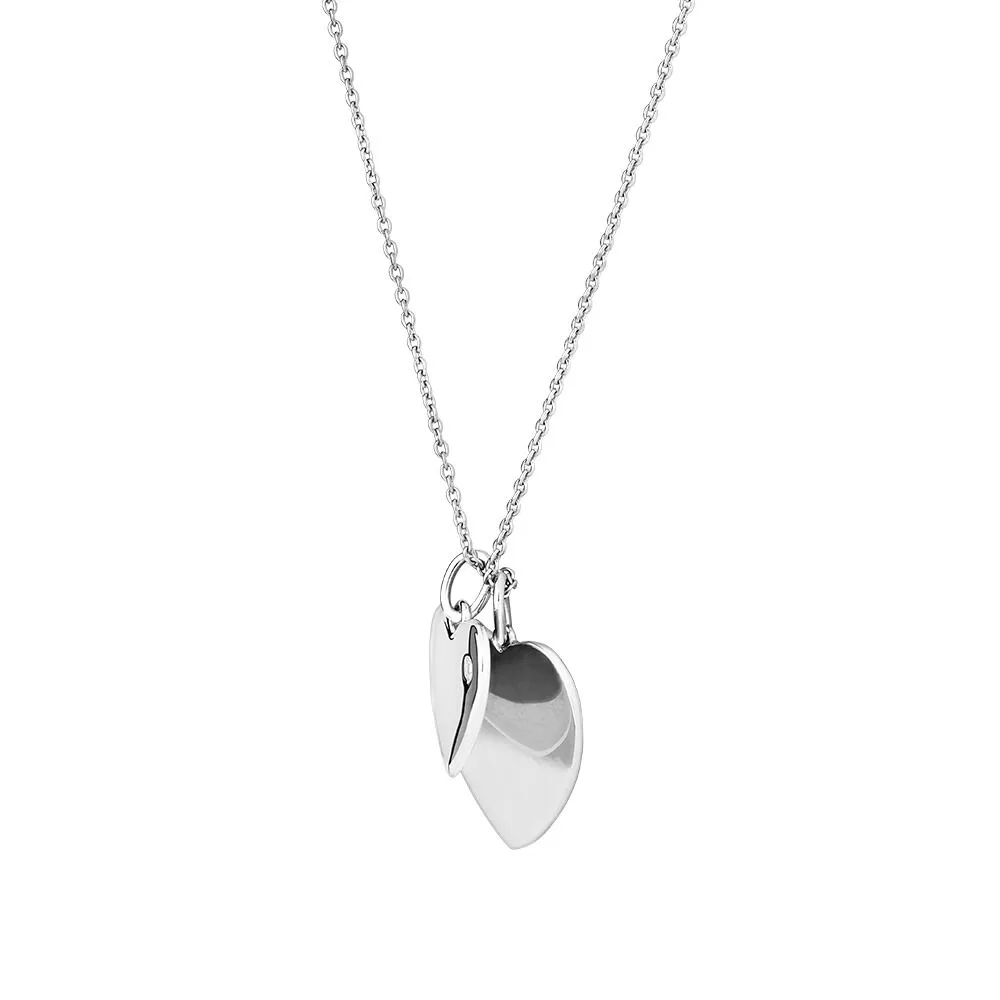 Heart Pendant with a Diamond in Sterling Silver