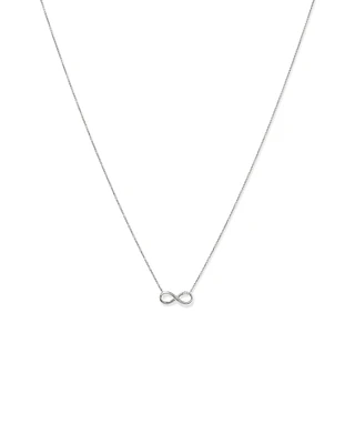 Diamond Accent Infinity Necklace in Sterling Silver