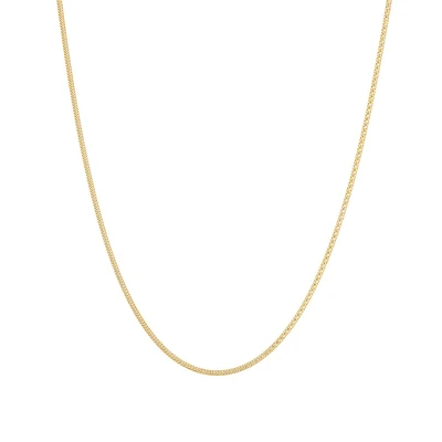 45cm (18") Double Curb Chain in 10kt Yellow Gold