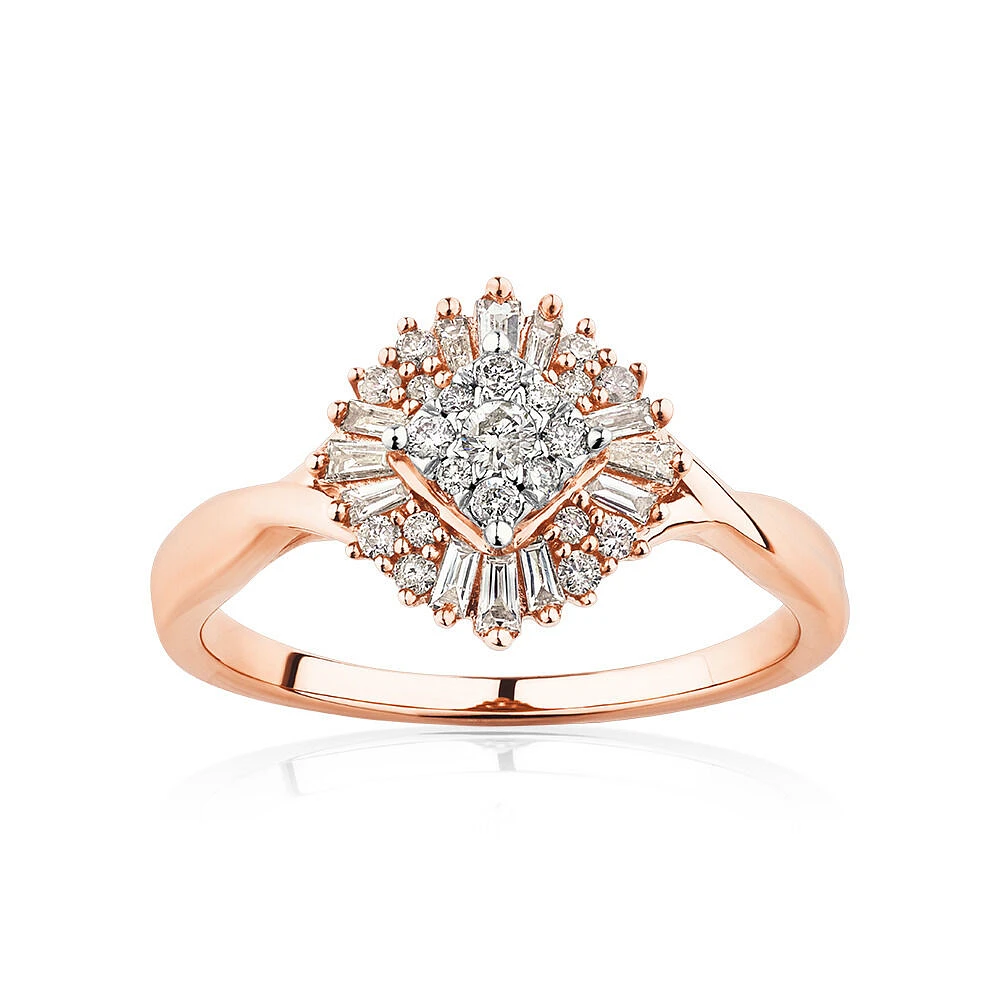 Evermore Bridal Set with 0.37 Carat TW of Diamonds in 10kt Rose Gold