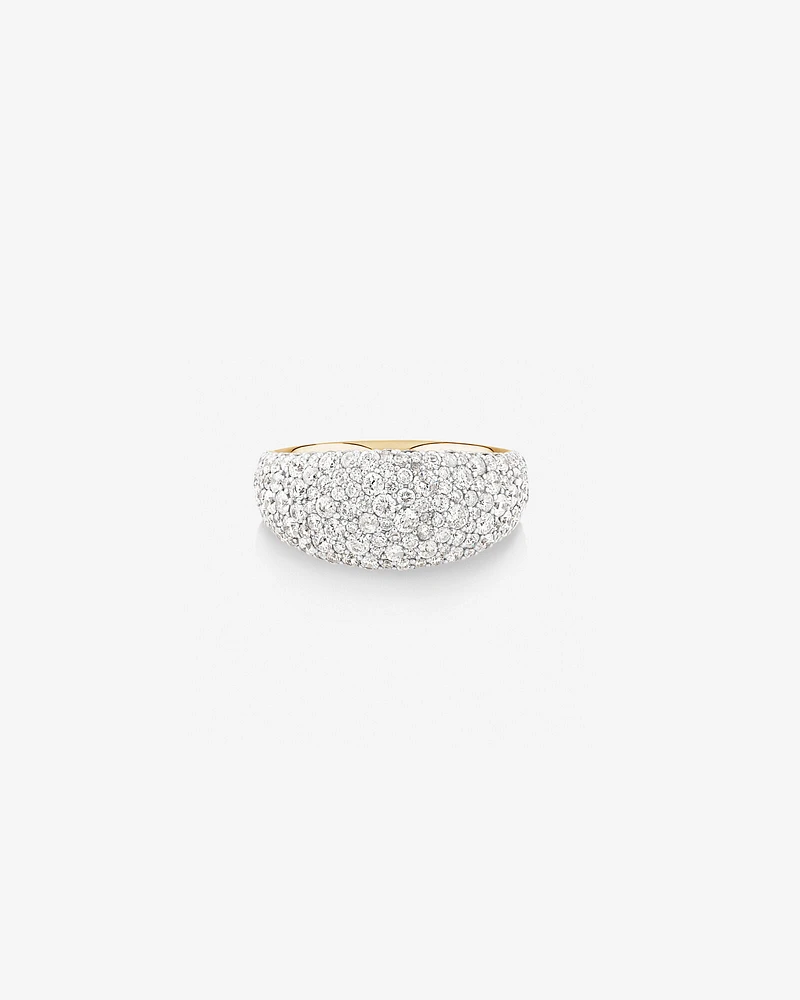 Stardust Ring with 3.14 TW of Diamonds in 14kt Yellow Gold and Rhodium