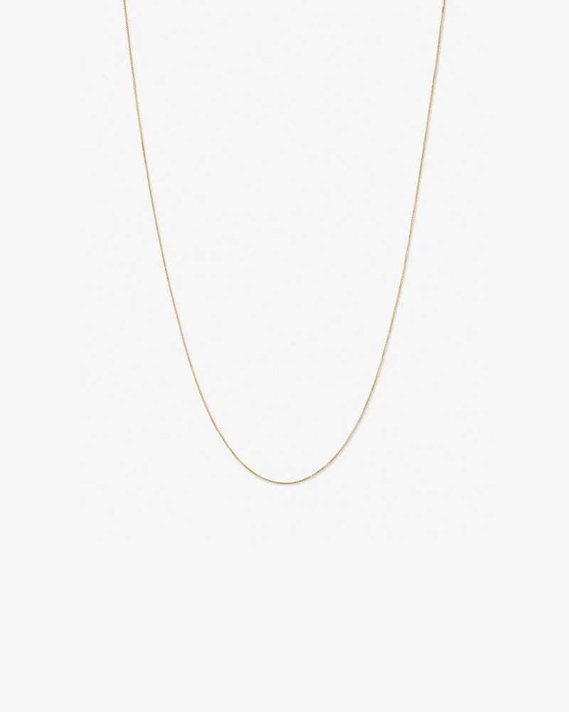 50cm (20") 0.66mm Width Box Chain in 10kt Yellow Gold