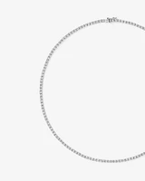 Cubic Zirconia Tennis Necklace in Sterling Silver