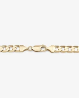 55cm (22") 6mm-6.5mm Width Curb Chain in 10kt Yellow Gold