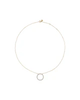 0.85 Carat TW Laboratory-Grown Diamond Circle Necklace in 10kt Yellow Gold