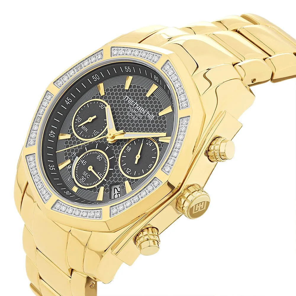 Men's Solar Chronograph Watch in Stainless Steel
