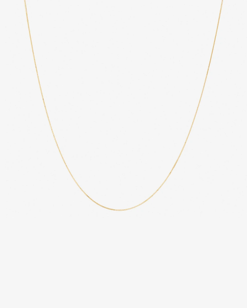 50cm (20") 0.66mm Width Box Chain in 10kt Yellow Gold