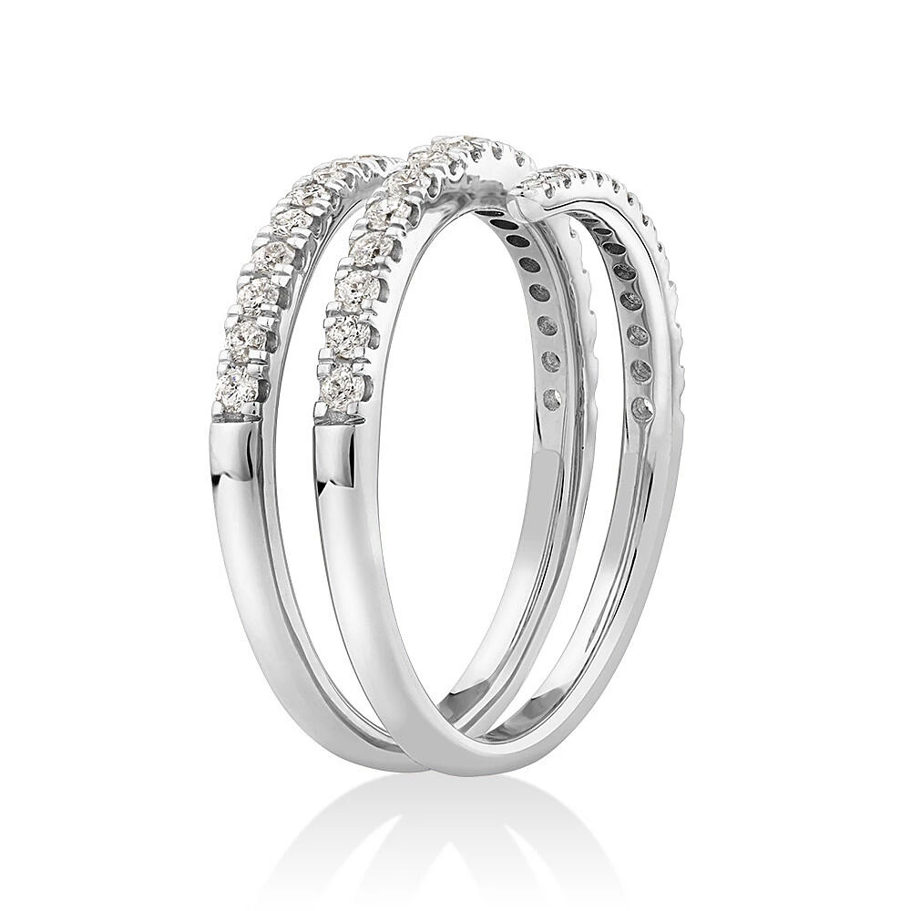 Spiral Ring with .50 carat TW of diamonds in 10kt white gold