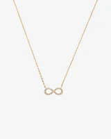 Infinity Necklace with Diamonds in 10kt Yellow Gold