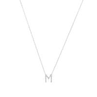 A' Initial necklace with 0.10 Carat TW of Diamonds in 10kt White Gold