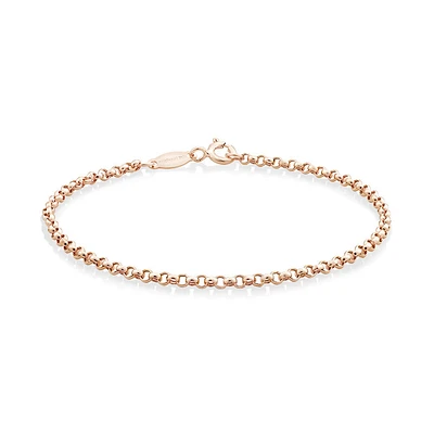 17cm (7") 2mm-2.5mm Width Hollow Belcher Bracelet in 10kt Yellow Gold