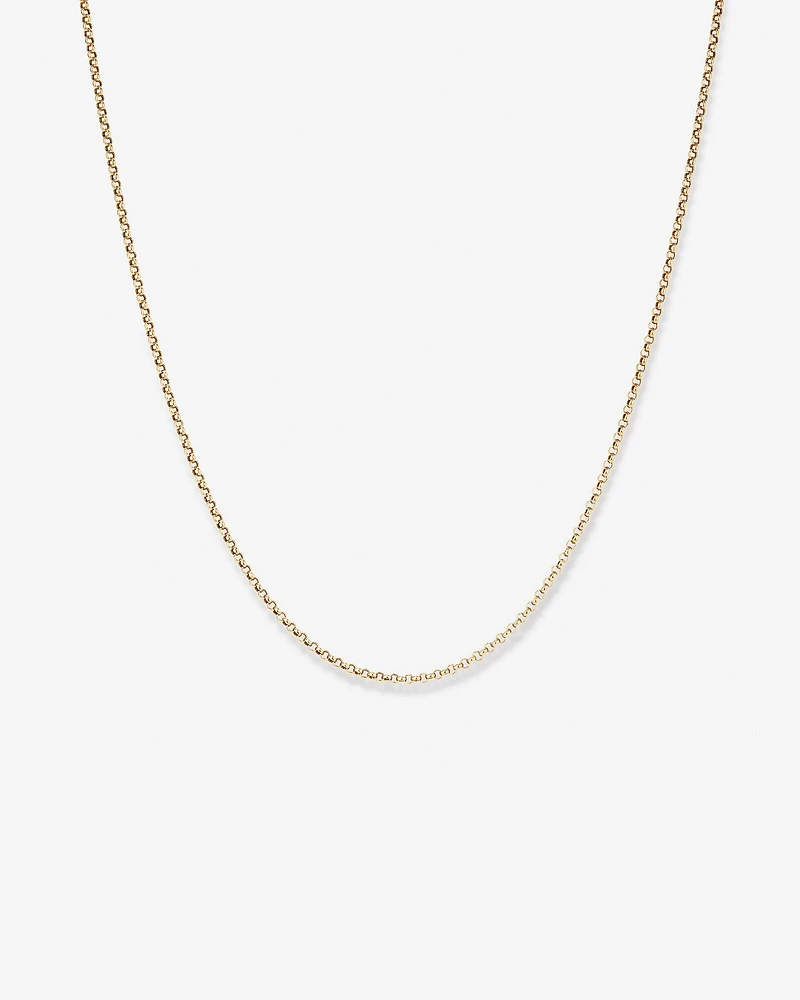 45cm (18") Hollow Belcher Chain in 10kt Yellow Gold