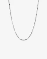 55cm (22") 4.30mm Width Bevelled Curb Chain Necklace  in Sterling Silver