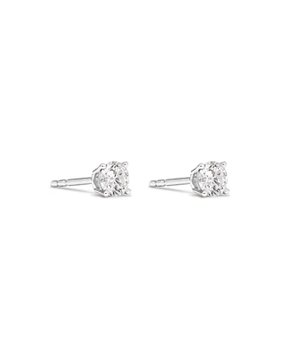 0.60 Carat TW laboratory-grown Diamond Solitaire Stud Earrings in 10kt White Gold