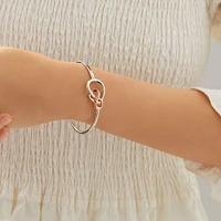 Bracelet jonc Knots en argent sterling et en or rose 10 K