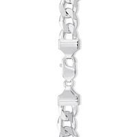 Bracelet à maillons gourmette pour homme de 23 cm en argent sterling