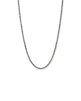 Collier en chaîne boule en argent sterling oxydé