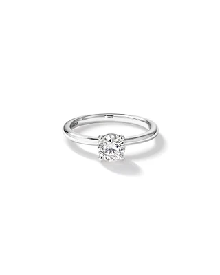 Carat TW Round Brilliant Diamond Solitaire Engagement Ring in 14kt White Gold