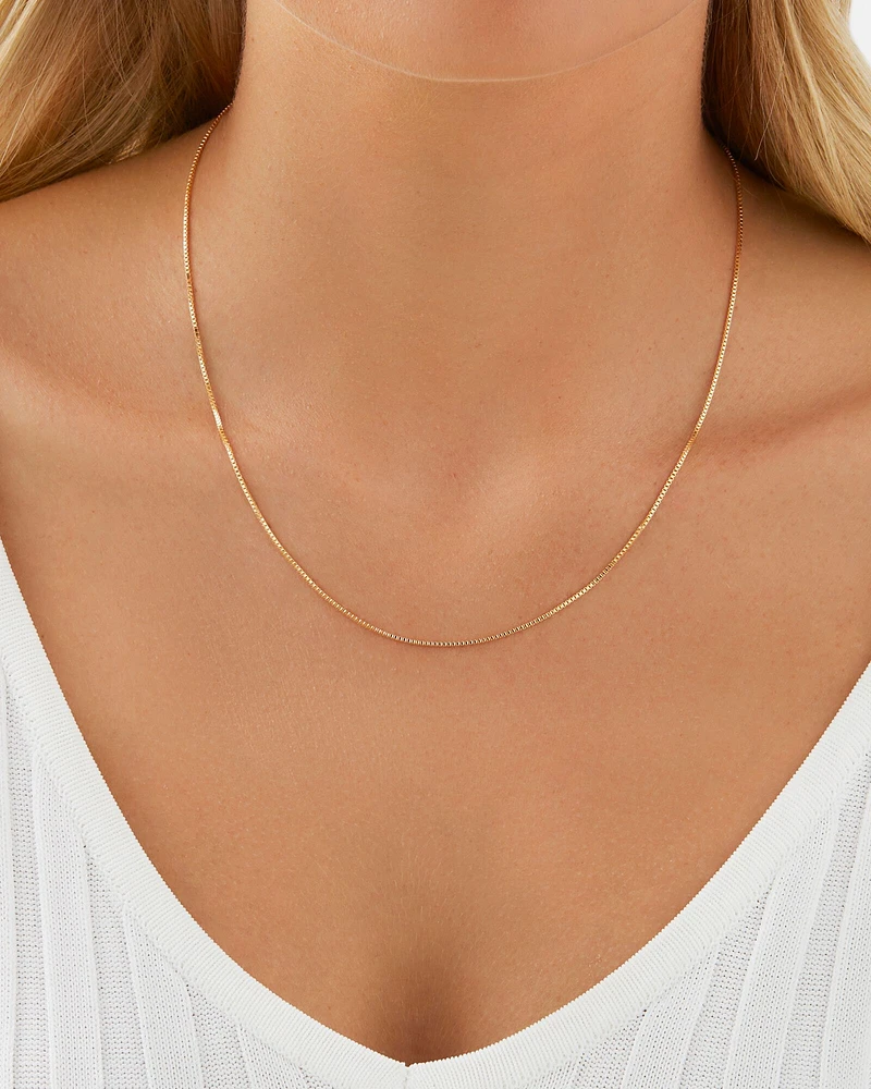 45cm (18") Box Chain in 10kt Yellow Gold