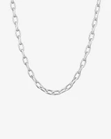 45cm 6.5mm-7mm Width Paperclip Chain in Sterling Silver