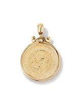 Full Sovereign Medallion Pendant in 10kt and 22kt Yellow Gold