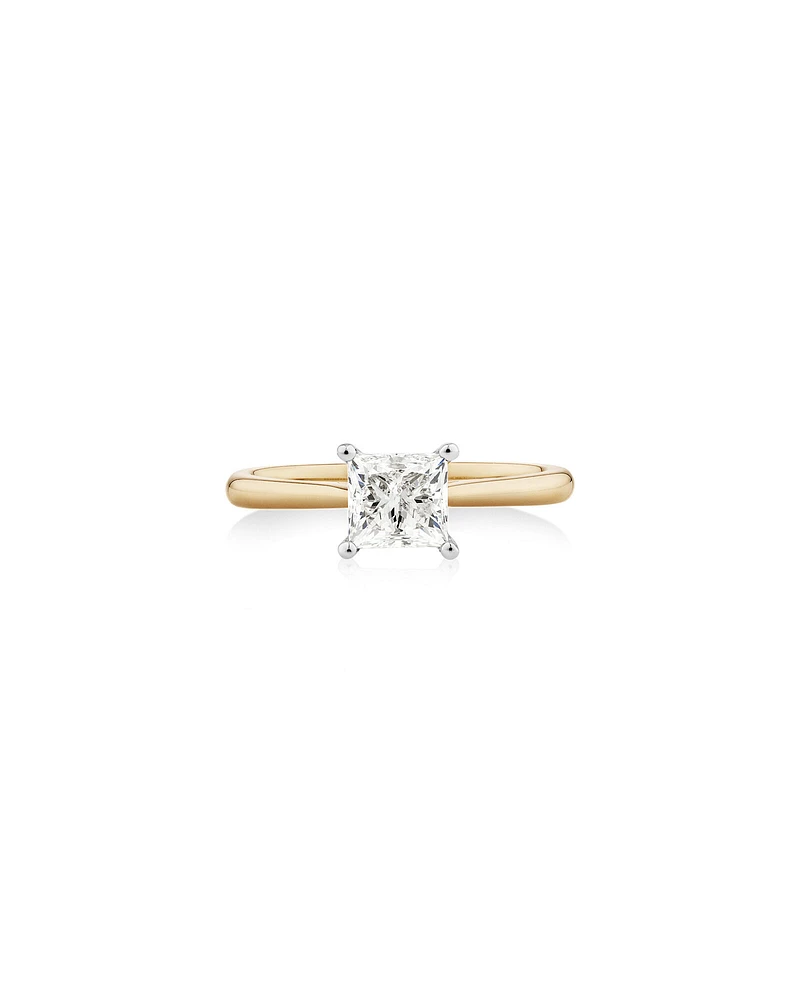 Evermore Certified Solitaire Ring With 1 Carat TW Diamond In 14kt White Gold