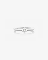 Certified Solitaire Engagement Ring with a 0.34 Carat TW Diamond in 18kt White Gold