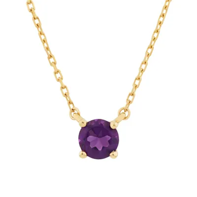 Necklace with Amethyst in 10kt Yellow Gold