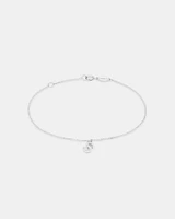 19cm (7.5") N Initial Bracelet in Sterling Silver