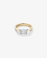 2.00 Carat TW Three Stone Round Brilliant Diamond Engagement Ring in 14kt Yellow and White Gold