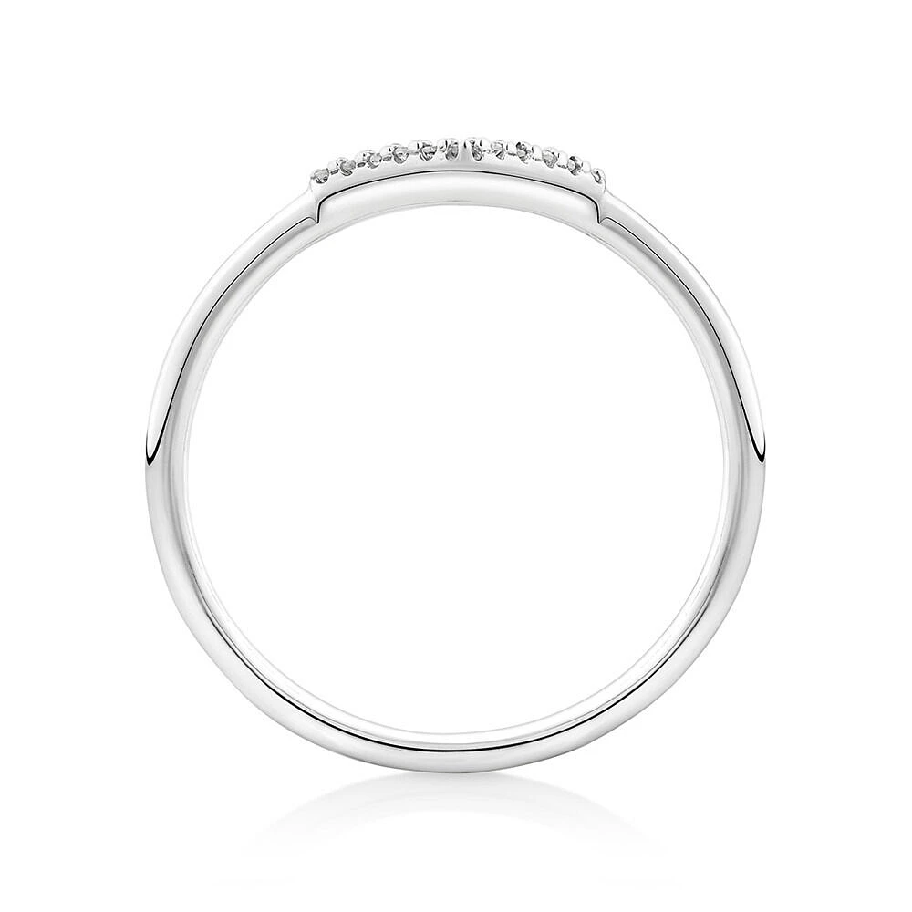 Bague en forme de flèche en argent sterling à diamants