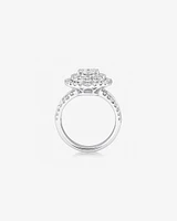 Oval Cluster Ring with 2.50 Carat TW of Diamonds in 14kt White Gold