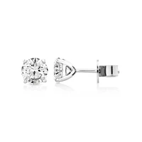 2.00 Carat TW Diamond Solitaire Stud Earrings in 18kt White Gold